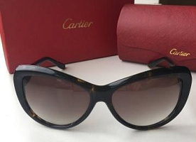 Очки женские новые cartier копия люкс цвет стекла коричневый болотный принт